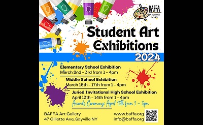 Student Art Exhibits at the BAFFA Art Gallery