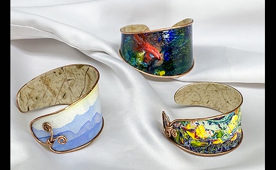 Create a Watercolor Paper Cuff Bracelet, with Ross Barbera, Saturday, May 4th, 10AM-4PM 