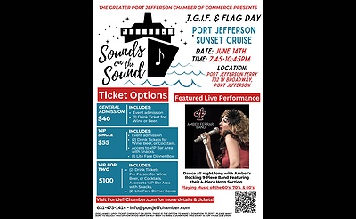 Sounds on the Sound: T.G.I.F & Flag Day Port Jefferson Sunset Cruise