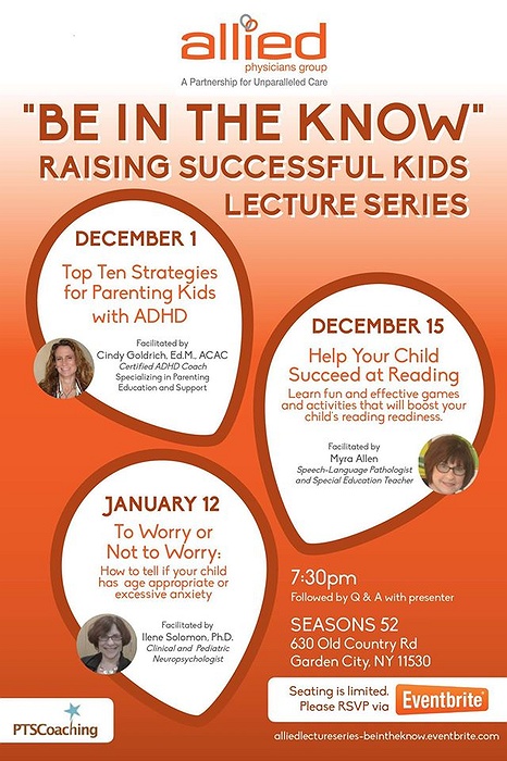Be In The Know Raising Successful Kids Lecture Series
