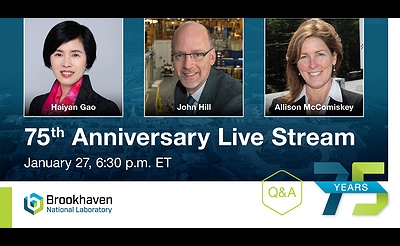 Live Celebration, Q&A: Brookhaven Lab's 75th Anniversary