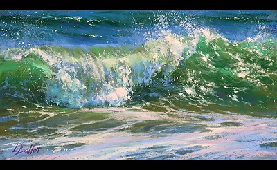 “How to Catch a Wave in Pastels” an in-person workshop instructed by Lana Ballot, Saturday, June 8th and Sunday June 9th, 10AM-4PM, at The Atelier 