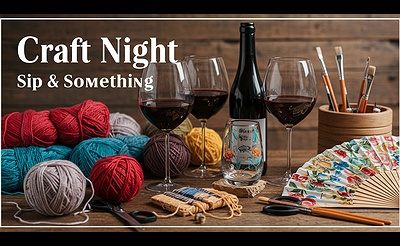  Sip & Something: Craft Night Invitation