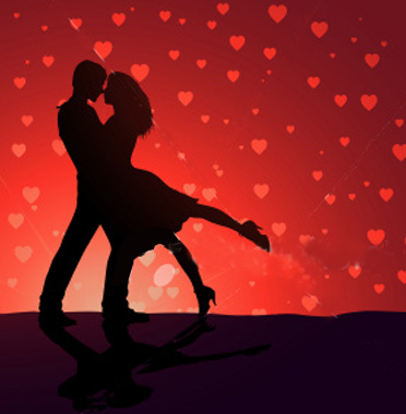 Valentines Day Gift For Him or Her - Love Romantic Sexy Silhouette